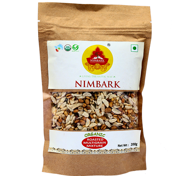 Nimbark Organic Roasted Multigrain Mixture | Healthy snacks | Diet Namkeen | Roasted Snacks 200gm