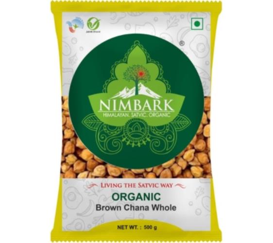 Nimbark Organic Whole Brown Chana | Brown Chana Whole | Kala Chana 500gm