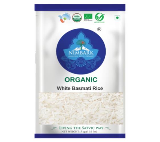 Nimbark Organic Basmati Rice White | Basmati White Rice | Jammu Premium Basmati Rice 5kg
