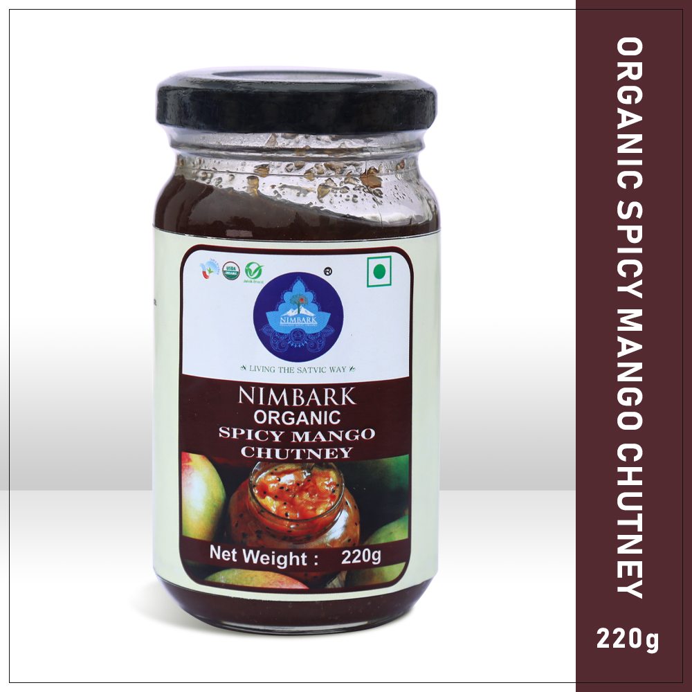 Nimbark Organic Spicy Mango Chutney | Mango Chutney |  Aam ki Chutney 220gm