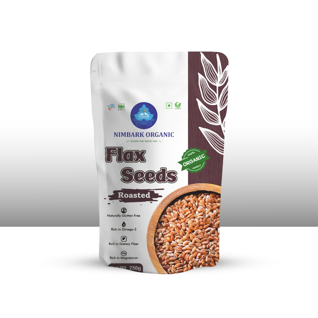 Nimbark Organic Flax Seeds Roasted-250gm