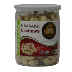 Nimbark Organic Cashews | Whole Cashews | Crunchy Cashew Nuts | Kaju 250gm