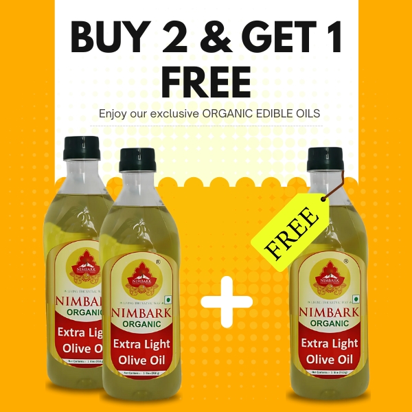 Nimbark Organic Extra light Olive Oil Offer | BUY 2 GET ONE FREE