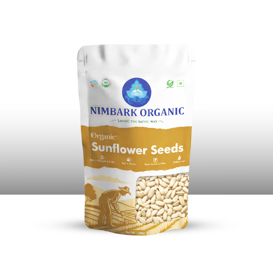Nimbark Organic Sunflower Seeds | Sunflower Seeds | Surajmukhi Ke Beej | Seeds for Eating | Healthy Seeds 250 gm