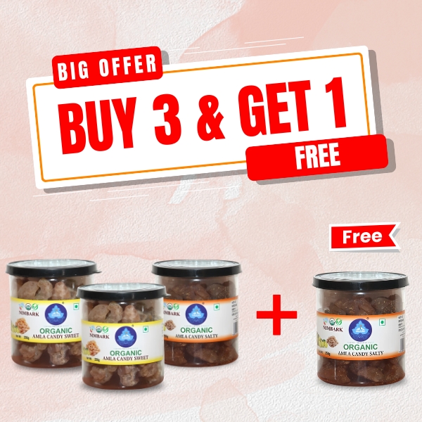 Nimbark Organic Amla Candy Sweet and Salty | BUY 3 GET 1 FREE