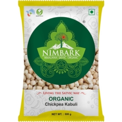 Nimbark Organic Unpolished Chickpeas Kabuli Chana | White Chickpeas | White Chole 500gm