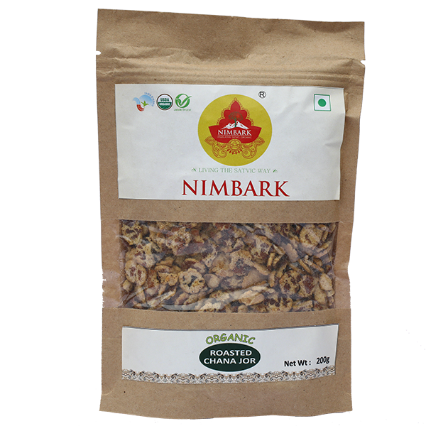 Nimbark Organic  Roasted Chana Jor | Healthy Snacks | Chana Namkeen | Organic Namkeen 200gm